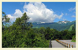 乗鞍高原　正面の山々